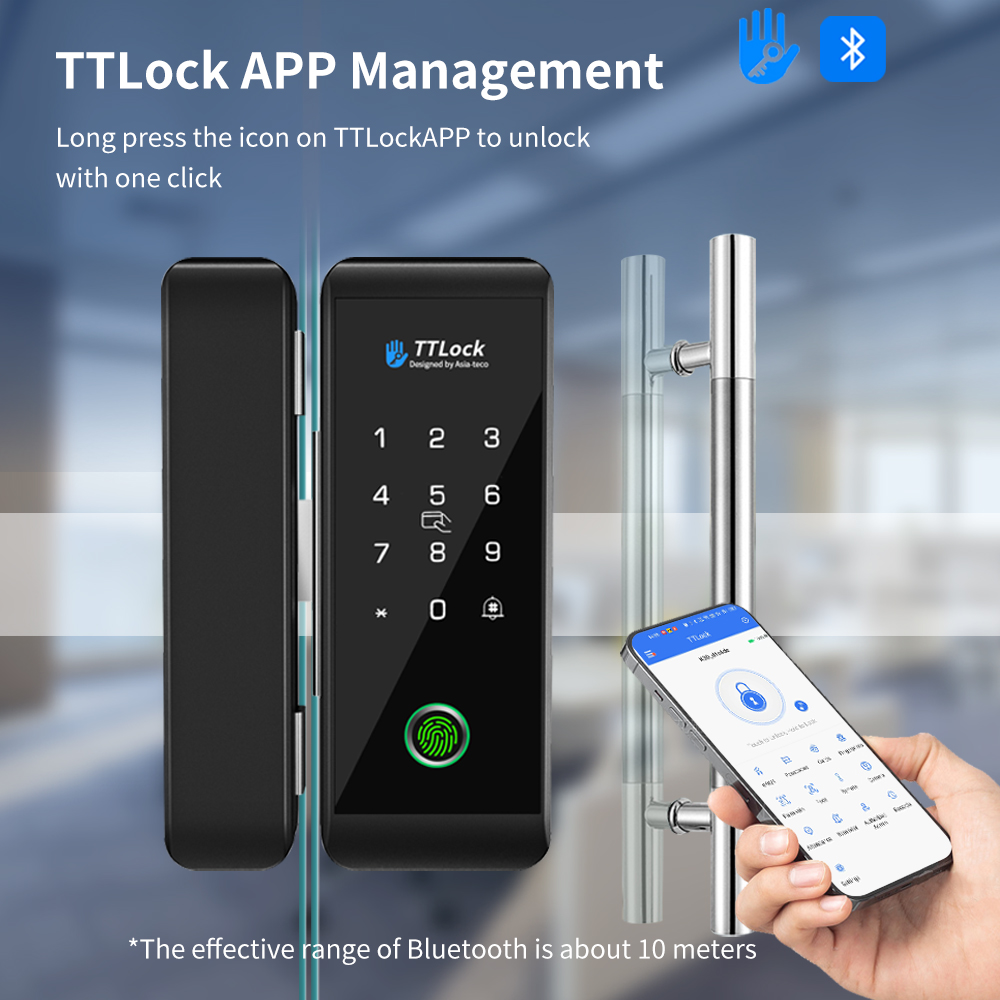 TTLOCK Smart Glass lock Finger - Glass Door Hinge recension och pris